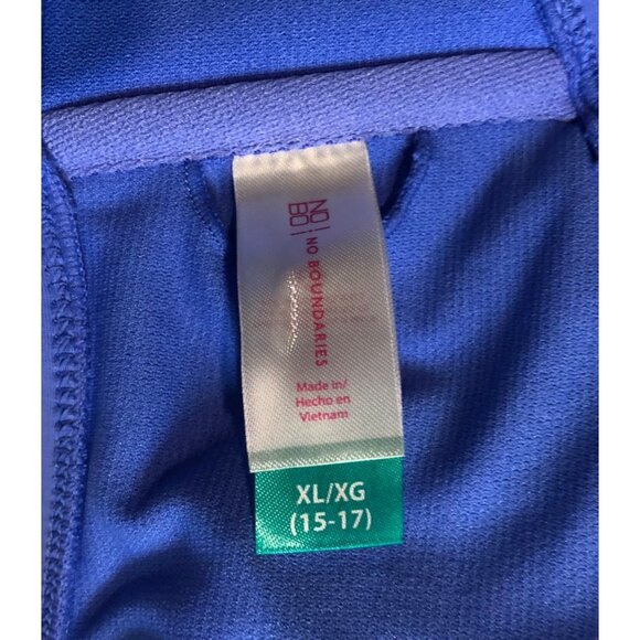 No Boundaries Womens Size XL (15-17) Blue Ruffle Bralette Bikini Swim Top - Picture 9 of 9